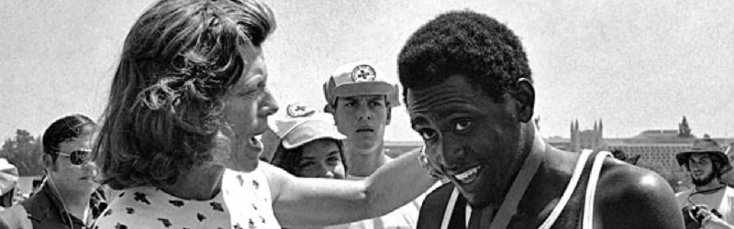 Eunice Presents Medal at 1968 Games